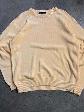 croft & barrow Butter yellow Cotton Crewneck Sweater